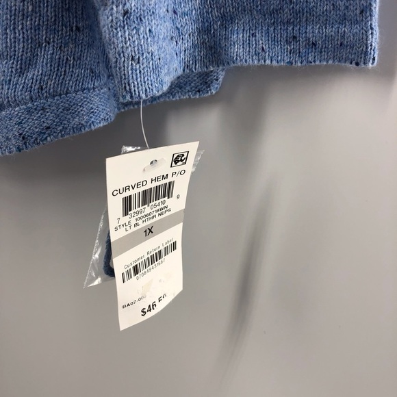 12. NWT Karen Scott Confetti Blue & Navy Tunic Sweater - Picture 7 of 7